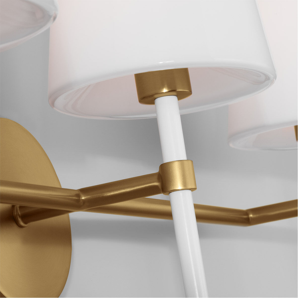 kate spade new york Monroe 3 Light 23 inch Burnished Brass Vanity Light Wall Light in Burnished Brass / Gloss White