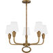 Mallory 5 Light 26 inch Weathered Brass Chandelier Ceiling Light