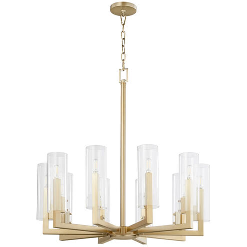 Harbin 10 Light 32 inch Aged Brass Chandelier Ceiling Light