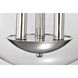 Amado 3 Light 14 inch Polished Nickel Semi Flush Mount Ceiling Light
