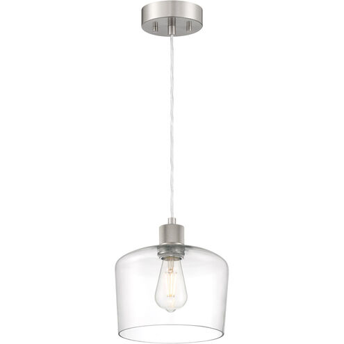 Port Nine LED 9 inch Brushed Steel Pendant Ceiling Light