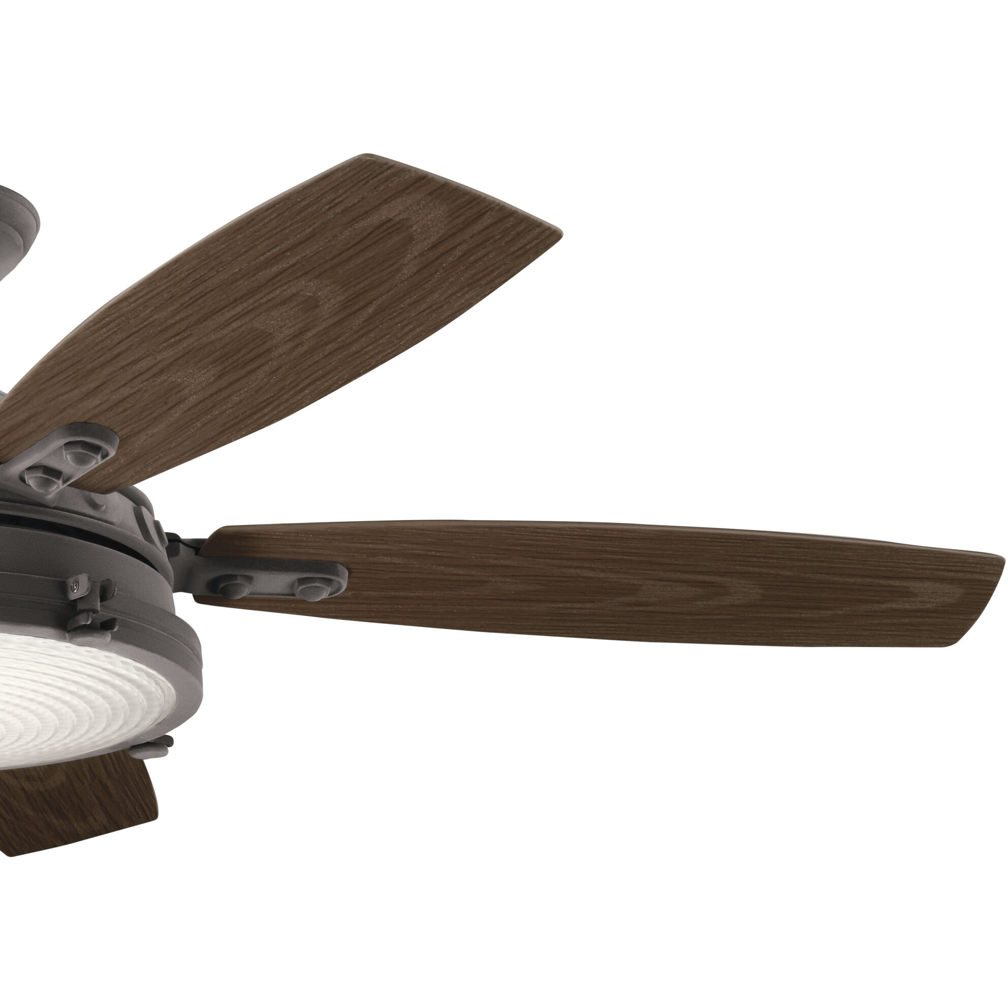 Hatteras Bay 52 inch Weathered Zinc with Medium Walnut Blades Ceiling Fan