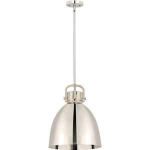 Newton Bell Pendant Ceiling Light in Polished Nickel