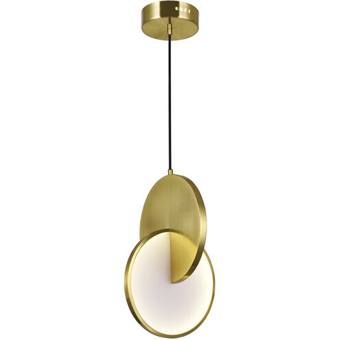 Tranche LED 10 inch Brushed Brass Down Mini Pendant Ceiling Light