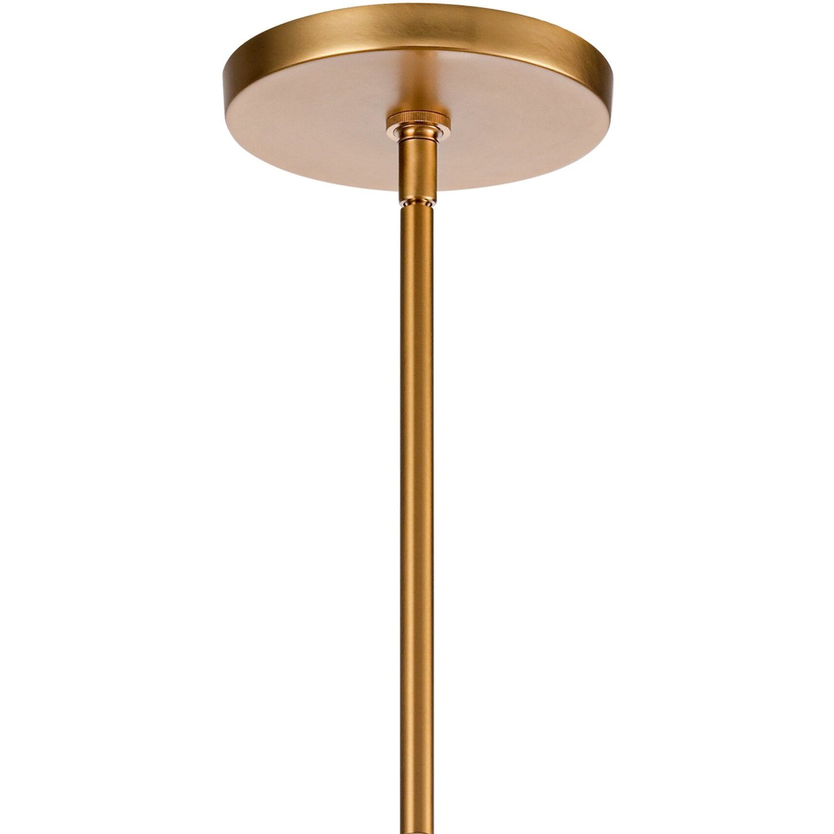 Copa 6 Light 36 inch Natural Brass Pendant Ceiling Light, Converts to Semi Flush