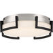 Bezel Set LED 15 inch Coal With Brushed Nickel Flush Mount Ceiling Light