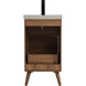 Boise 18 X 18 X 33 inch Walnut Brown and Black Vanity Sink Set