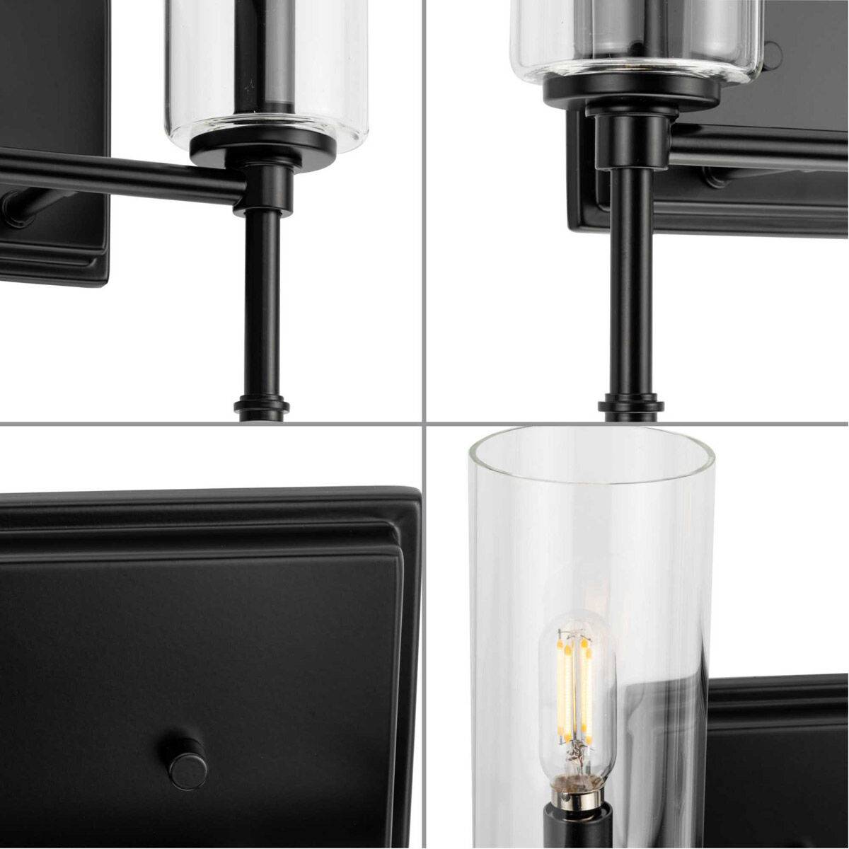 Elara 2 Light 13 inch Matte Black Bath Vanity Wall Light