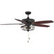 Industrial 52 inch Oil Rubbed Bronze with Cherry/Chestnut Blades Ceiling Fan