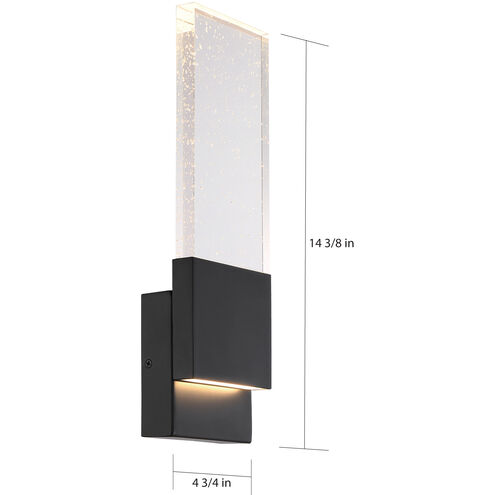 Ellusion LED 5 inch Matte Black ADA Wall Sconce Wall Light, Large