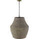 Morada 1 Light 23.5 inch Aegean Grey and Dark Brass Pendant Ceiling Light