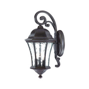Waverly 3 Light 20 inch Black Coral Exterior Wall Mount