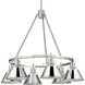 Yep Orwell 29 inch 60.00 watt Pewter Chandelier Ceiling Light in Chrome