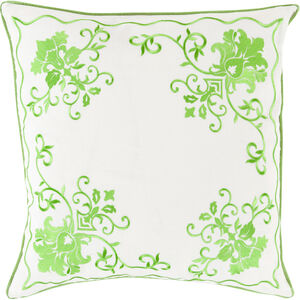 Eloise 18 inch Grass Green, Cream Pillow Kit