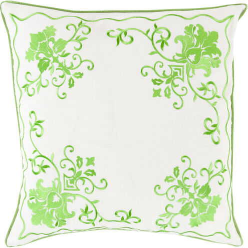 Eloise 18 inch Grass Green, Cream Pillow Kit