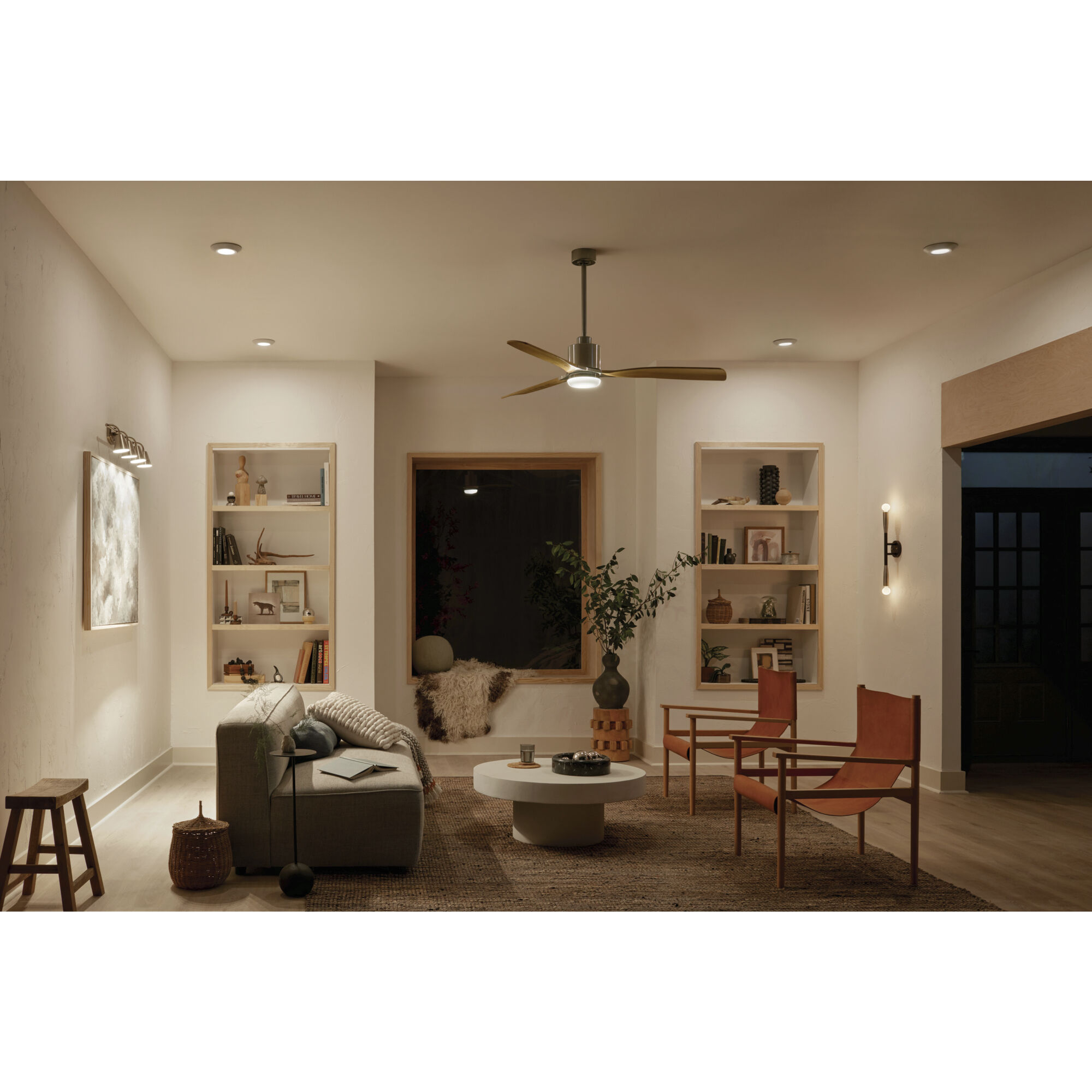 Wesley 2 Light LED Wall Light White | Kichler Lighting