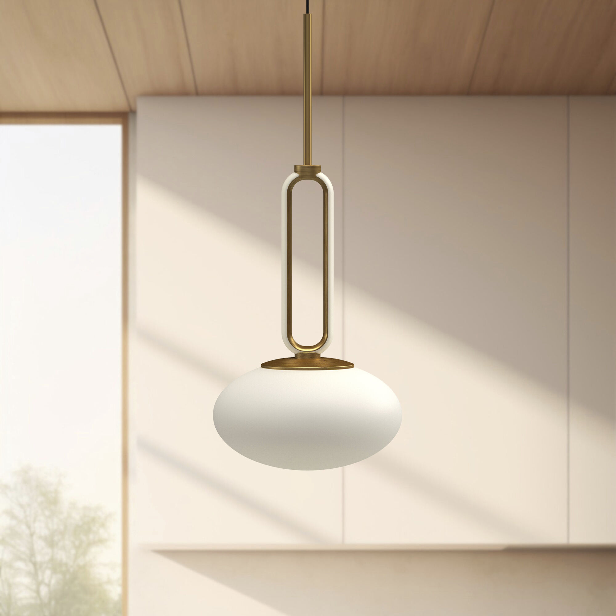 Tavira LED 6 inch Brushed Gold Pendant Ceiling Light