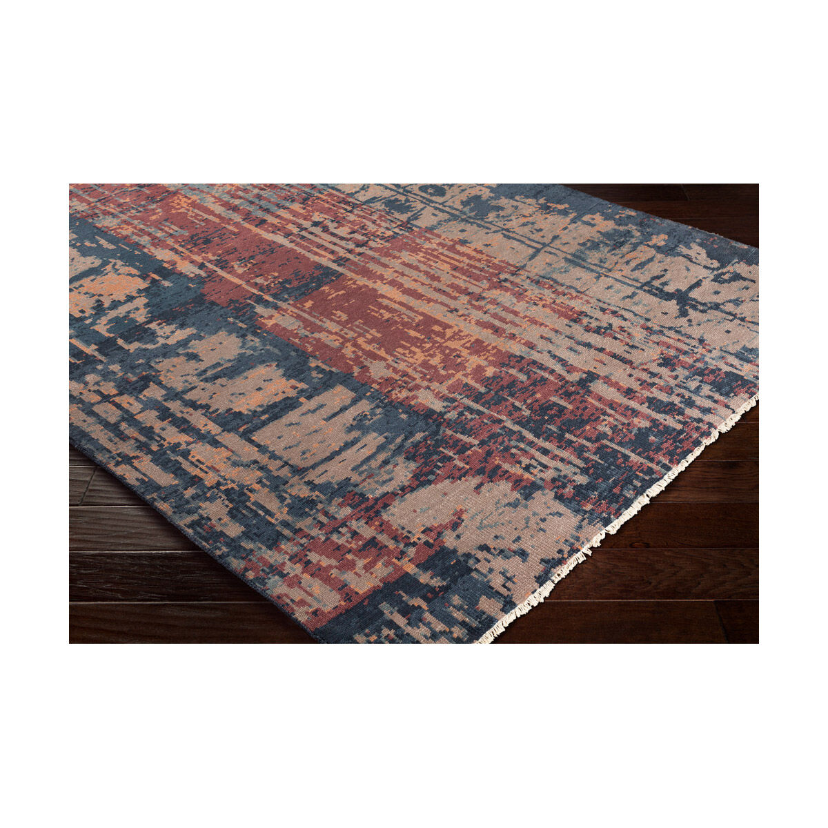 Herkimer 156 X 108 inch Teal/Burgundy/Taupe/Charcoal/Camel Rugs, Rectangle