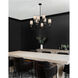 Hatfield 8 Light 33.25 inch Black Forged and Vibrant Gold Chandelier Ceiling Light