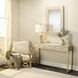 Kain 48 X 16 inch Ivory Faux Shagreen and Antique Brass Metal Console