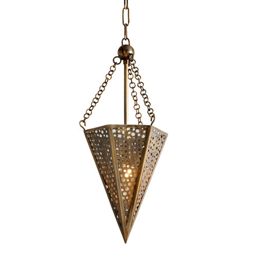 Star Of The East 1 Light 10 inch Old World Bronze Mini Pendant Ceiling Light 