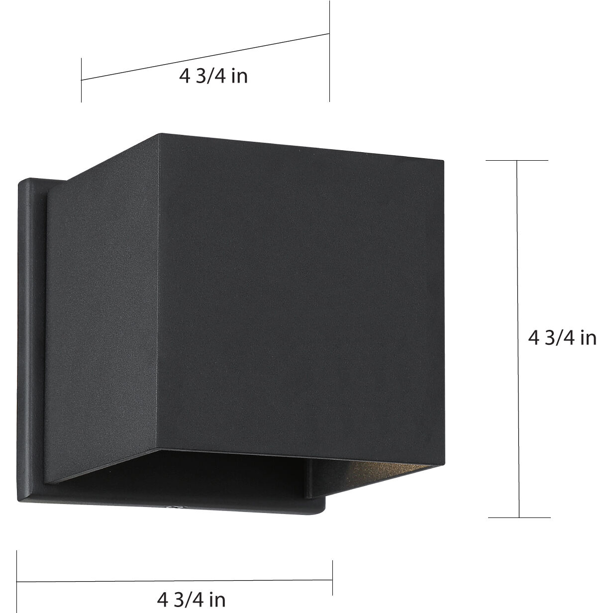 Lightgate LED 5 inch Black Outdoor Wall Sconce