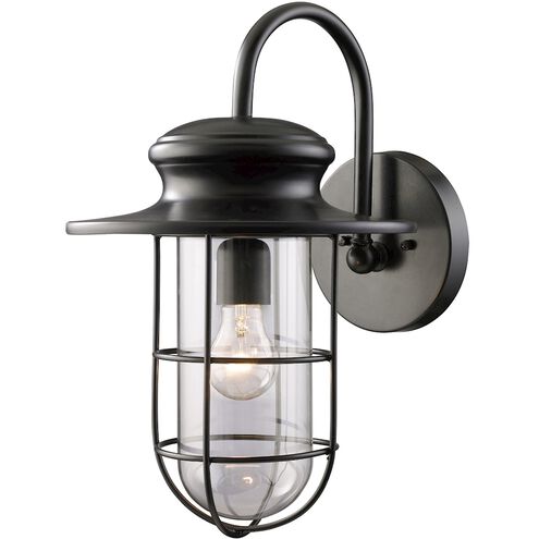 Portside 1 Light 17.5 inch Matte Black Outdoor Wall Sconce