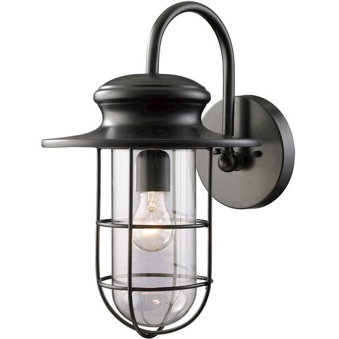 Portside 1 Light 17.5 inch Matte Black Outdoor Sconce