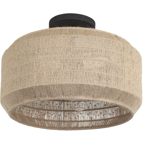 Cebu 4 Light 16 inch Matte Black Semi Flush Mount Ceiling Light