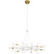 Chapman & Myers Stellar LED 40 inch Matte White Radial Chandelier Ceiling Light