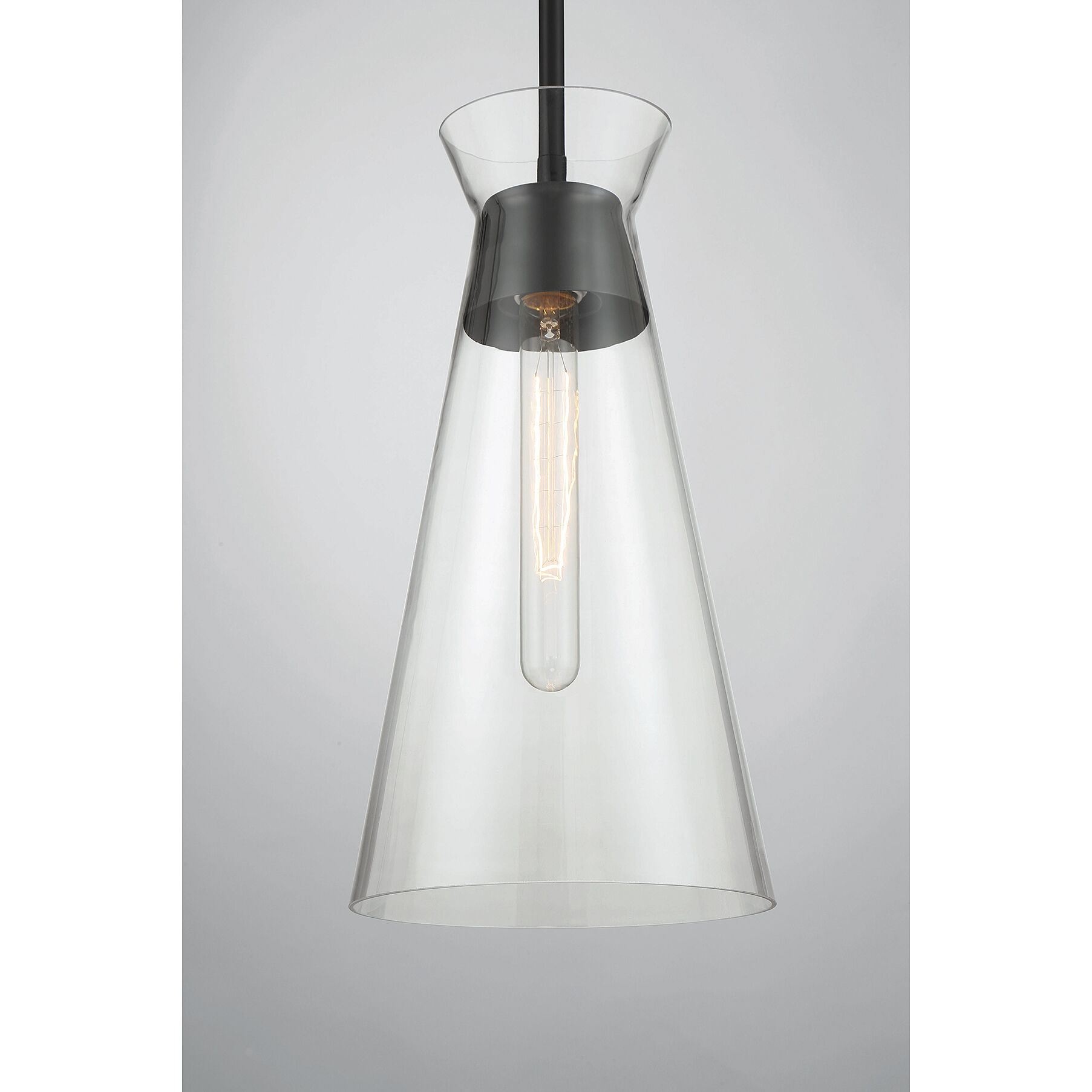 Lakewood 1 Light 8 inch Matte Black Pendant Ceiling Light, Essentials