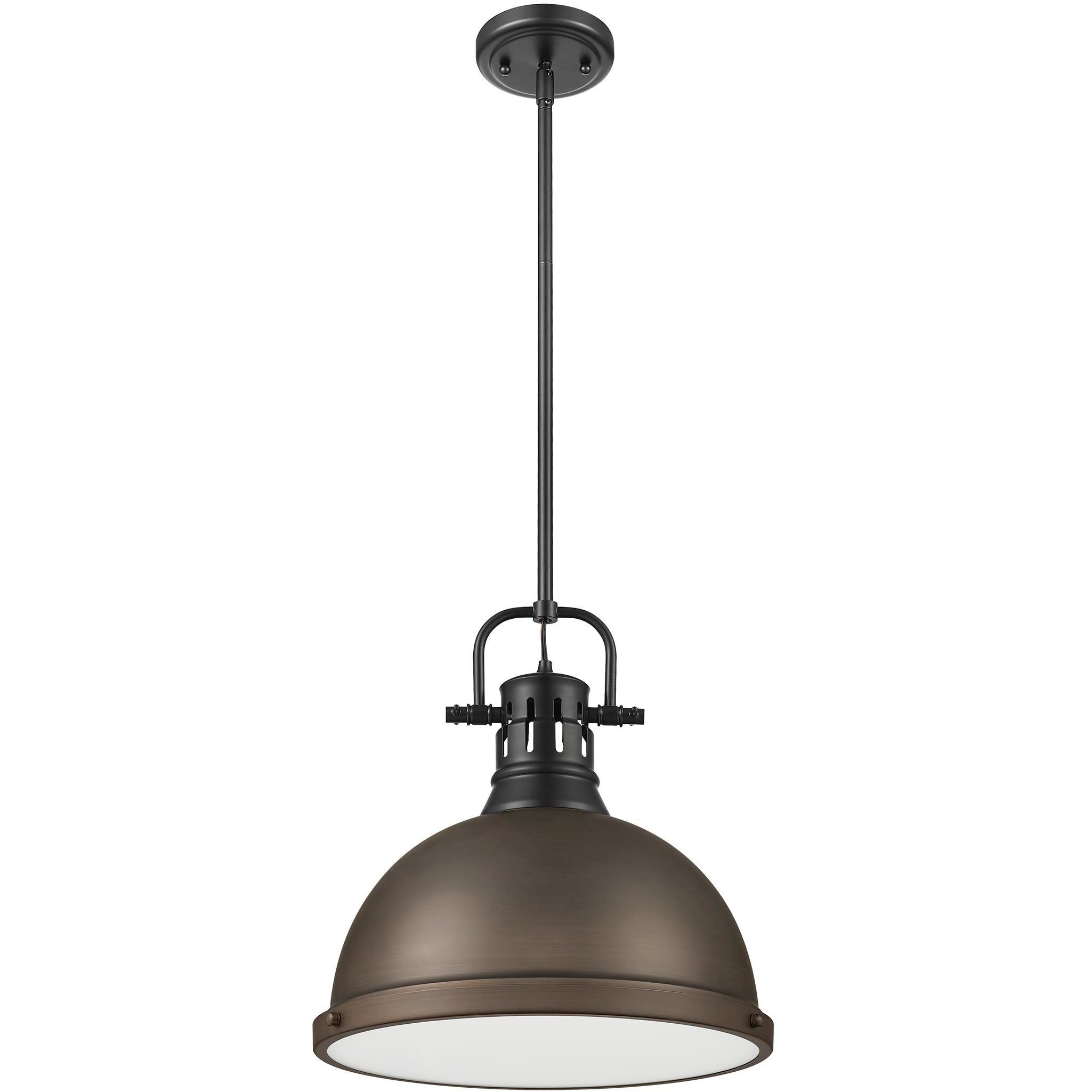Yep Duncan Pendant Ceiling Light in Matte Black, Rubbed Bronze