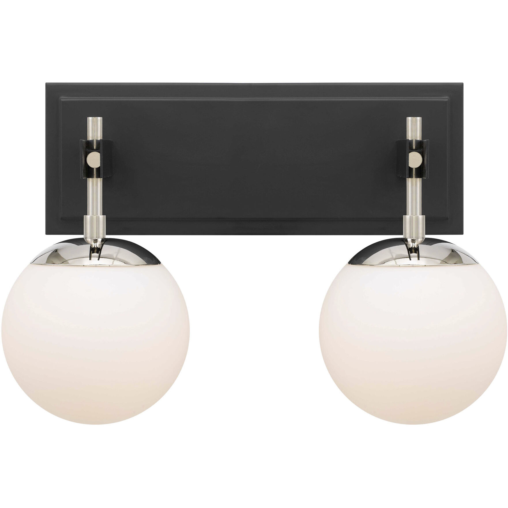 Allie 2 Light 16.25 inch Black/Polished Nickel Bath Vanity Light Wall Light