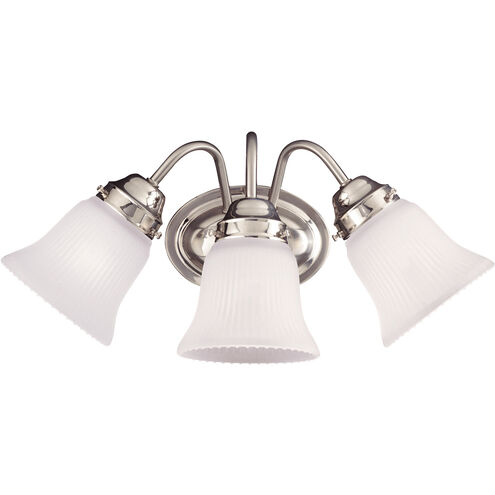 Brighton 3 Light 11 inch Satin Nickel Vanity Light Wall Light, Essentials