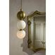 Melody 1 Light 5.5 inch White with Antique Brass Pendant Ceiling Light