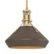 Henry 1 Light 10 inch Modern Brass and White Pendant Ceiling Light in Modern Brass/White