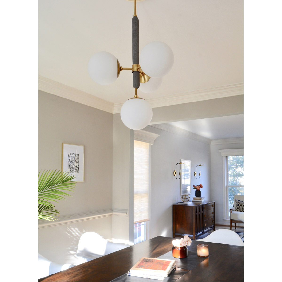 Brielle 4 Light 21 inch Aged Brass Pendant Ceiling Light