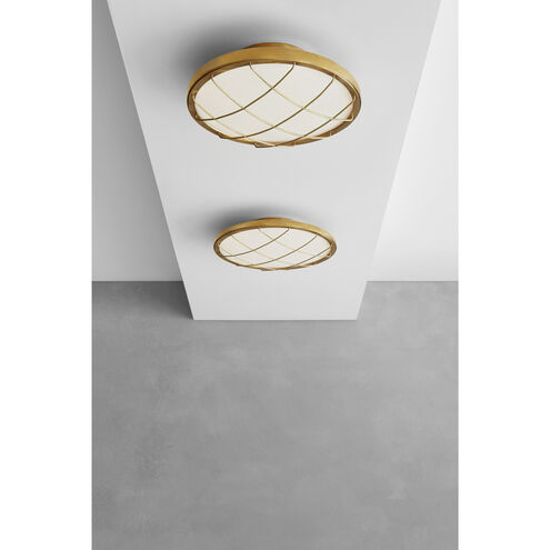 Peter Bristol Dot LED 13.75 inch Natural Brass Flush Mount Ceiling Light