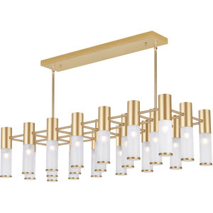 Pipes LED 38 inch Brass Island/Pool Table Light Ceiling Light