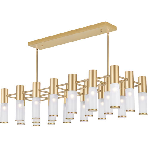 Pipes LED 38 inch Brass Island/Pool Table Light Ceiling Light