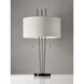 Anderson 28 inch 60.00 watt Brushed Steel and Black Marble Table Lamp Portable Light