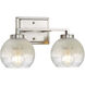 Yep Elliott Vanity Wall Light in Pewter, Clear Glass