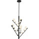 Juniper LED 18 inch Black Chandelier Ceiling Light