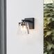 Valentin 1 Light 6 inch Matte Black Vanity Light Wall Light