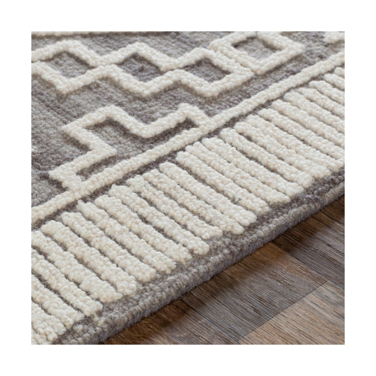 Izmir 36 X 24 inch Charcoal/Light Gray/Ivory Rugs