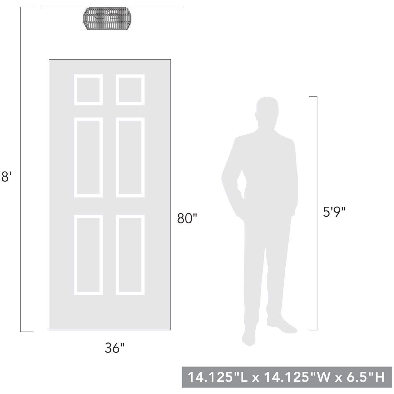 Marlee 2 Light 14.13 inch Matte Black Flush Mount Ceiling Light