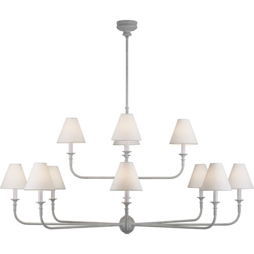 Thomas O'Brien Piaf LED 58 inch Swedish Gray Two-Tier Chandelier Ceiling Light, Grande