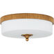Bryce 1 Light 16.25 inch Gold/White Flush Mount Ceiling Light, Barry Goralnick Collection