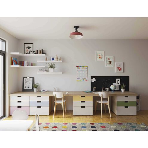 Cedar Springs 1 Light 13 inch Red Outdoor Semi-Flush Mount