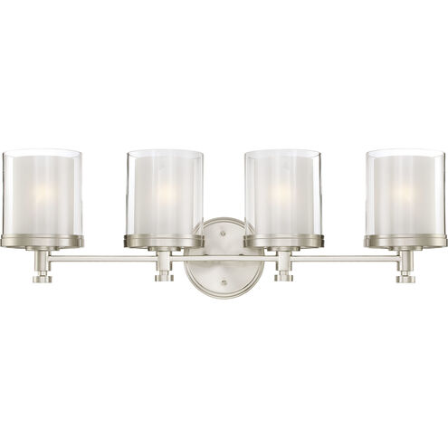 Decker 4 Light 30 inch Brushed Nickel Vanity Light Wall Light